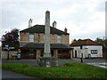 Hotham war memorial with  the Hotham Arms behind