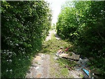 SE2629 : Fly-tipping on Rooms Lane, Gildersome by Humphrey Bolton