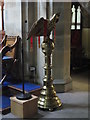 NY8355 : St. Cuthbert's Church, Allendale - lectern by Mike Quinn