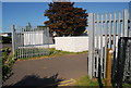 Saxon Shore Way sign, Hoo Marina