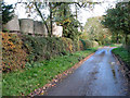 Lane past Cranes Farm, North Green