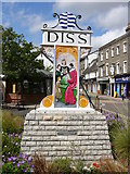 TM1179 : Diss town sign by Colin Park