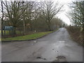 The road up to Uxbridge Golf course