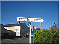 Signpost at Weston Rhyn crossroads