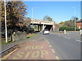 Railway bridge at Ruabon over B5605