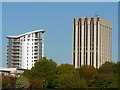 Tower blocks, Broadmead Bristol as seen from Bristol Bridge