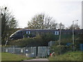 Javelin train over Blue Boar Lane railway bridge