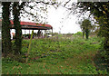 Start of a public footpath to Burston