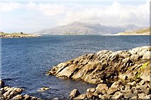NA9812 : Looking across the waters of Caolas an Scarp.   Isle of Harris by Derek Voller