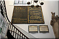 TQ3182 : St James, Clerkenwell Close, Clerkenwell, London EC1 - Benefactions Boards by John Salmon