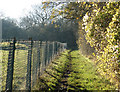ST9878 : 2010 ; Perimeter fence and footpath, R.A.F. Lyneham by Maurice Pullin