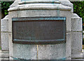 War Memorial outside Victoria Park (3) - plaque, High Street