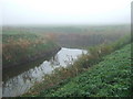 Misty drain on Puddock Road, Tick Fen, Warboys