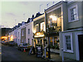 The Fox and Pheasant at dusk