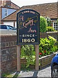 SZ8998 : The Lamb Inn (4) -  sign, 144 Pagham Road by P L Chadwick