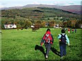 Walkers approaching Llangynidr