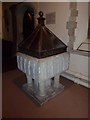 SU6640 : The font at St Mary, Bentworth by Basher Eyre