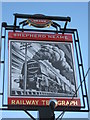 TQ3573 : Railway Telegraph Pub Sign, Forest Hill by David Anstiss