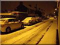 Toftingall Av, Cardiff,on a snowy November evening