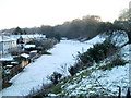 ST1380 : Snowy field, Radyr, Cardiff by Jaggery