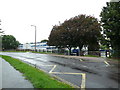 Road markings in Blackbridge Lane