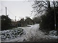 Snowy access track, Stourton