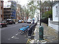 Barclays London Cycle Scheme docking Station, Collingham Gardens