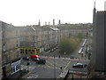 Looking across Great Western Road into Woodlands Drive