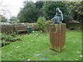 St Mary, Goring-by-Sea: statue in the church garden