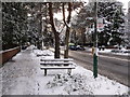 Talbot Woods: bus stop in Glenferness Avenue