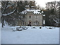 NT2570 : Hermitage of Braid House in the snow by M J Richardson
