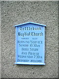 SD3184 : Tottlebank Baptist Church, Sign by Alexander P Kapp