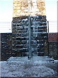 SD8332 : Ice fall, viaduct, Ashfield Road, Burnley by Alexander P Kapp