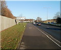 Ringland Way approaches Hartridge roundabout, Newport