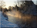 SK2168 : Morning mist on the river by Peter Barr