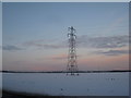 Pylon in the snow