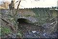 The view from downstream of an unnamed bridge near Heddon Mills on the river Caen