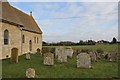 Headstones in the churchyard