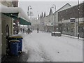 Quay Street, Ammanford in the snow