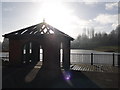 Telford: shelter alongside Town Park lake