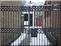 Gates at entrance to  Watsons Mews