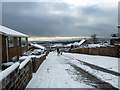 Looking down a snowy Beverley Grove (i)