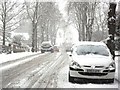 SP2871 : Priory Road in the snow by John Brightley