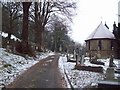 Wintery Cemetery Scene