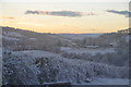 Mid Devon : Snow Scene Pre Sunrise