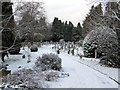 Overleigh Old Cemetery in the snow