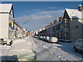 Arabella Street, Cardiff, in the snow