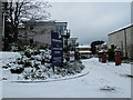 Looking from Drayton Lane towards a snowy Langstone Court