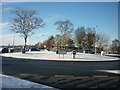 The roundabout on Station Road New Waltham