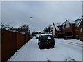 A snowy scene in Aldsworth Close